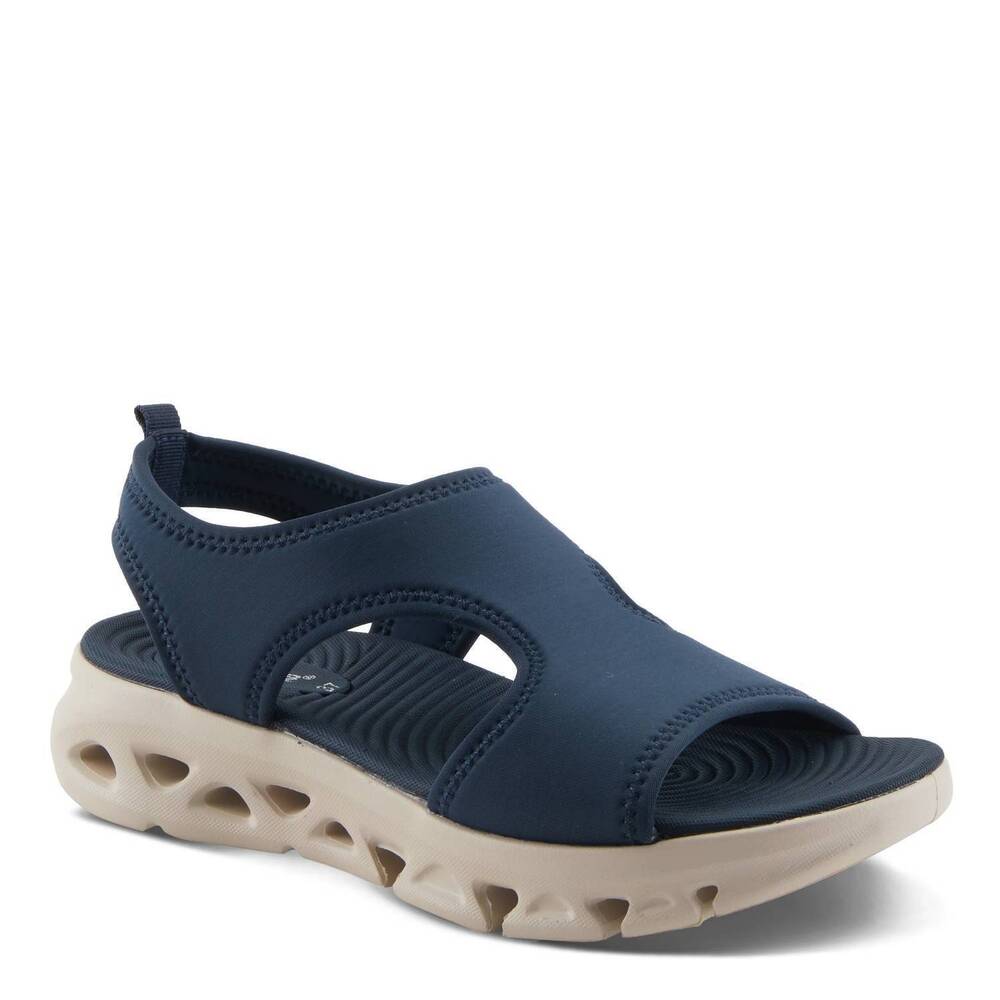 NEW SPRING STEP SHOES women's flexus guzman cushiony sandal in navy